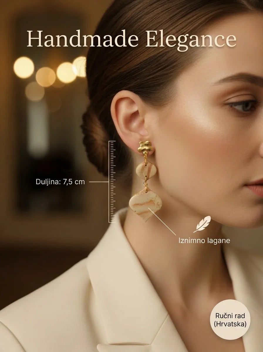 Alhambra Earring Infographic - Scale and Weight