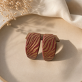 Zebra Chunky Hoop Earrings – Handmade Polymer Clay