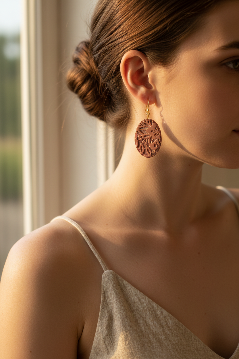 Botanical Oval naušnice – model