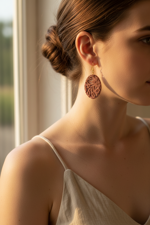 Botanical Oval naušnice – model