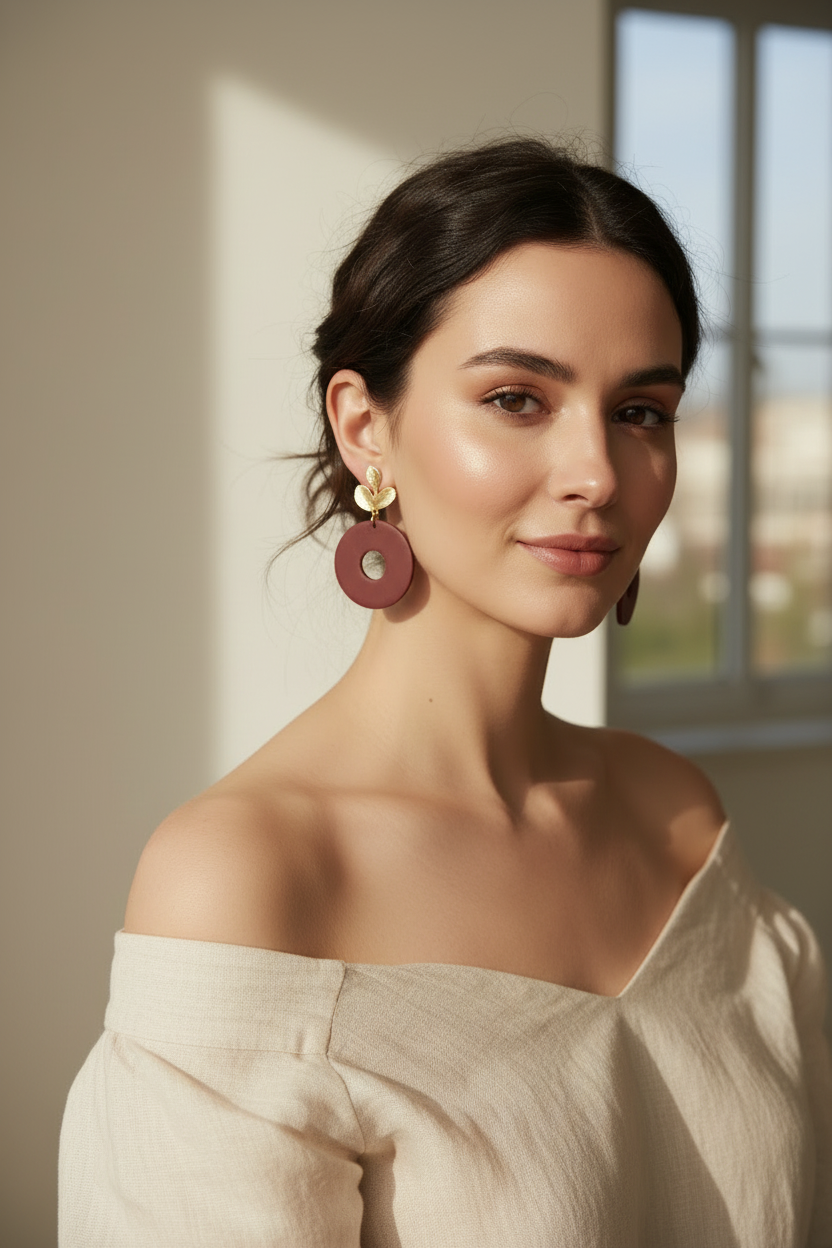 Burgundy hoops proljeće/ljeto outfit