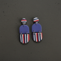 Regatta Stripe Dangle naušnice na antracit betonu