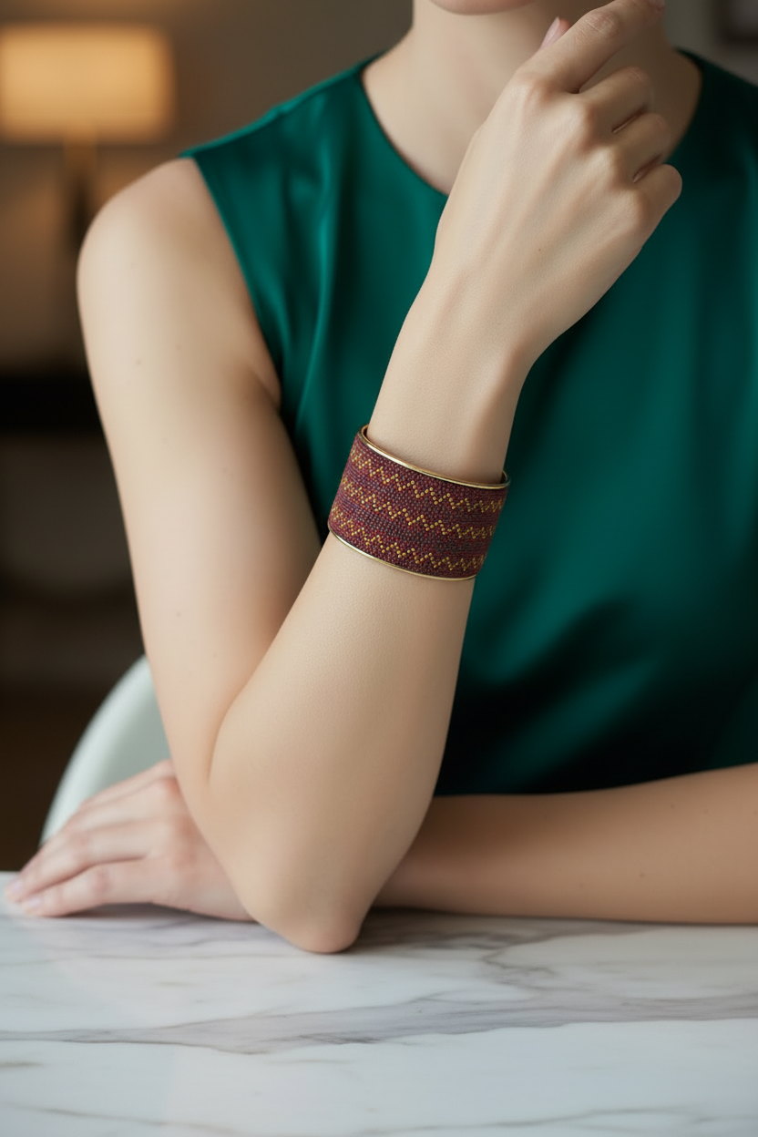 Folk cuff na modelu