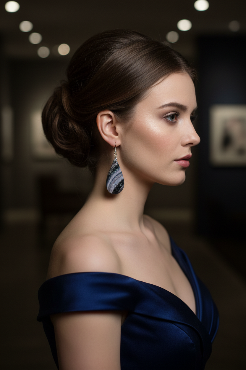 Naušnice na modelu
