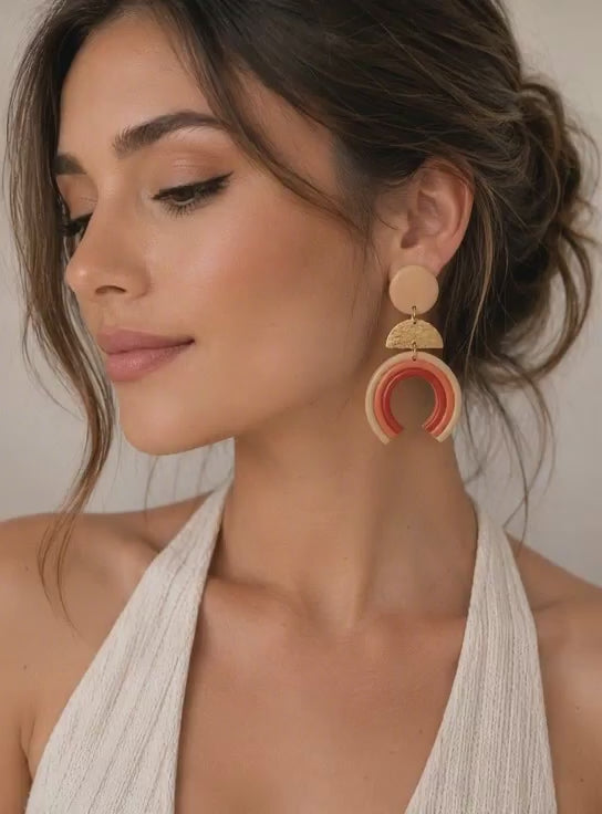 Warm Geometry Earrings